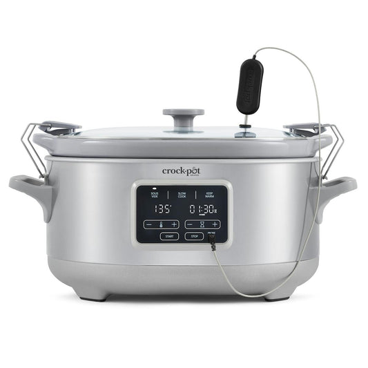 Crock-Pot® Programmable 7-Quart Cook & Carry Slow Cooker with Sous Vide, Stainless Steel