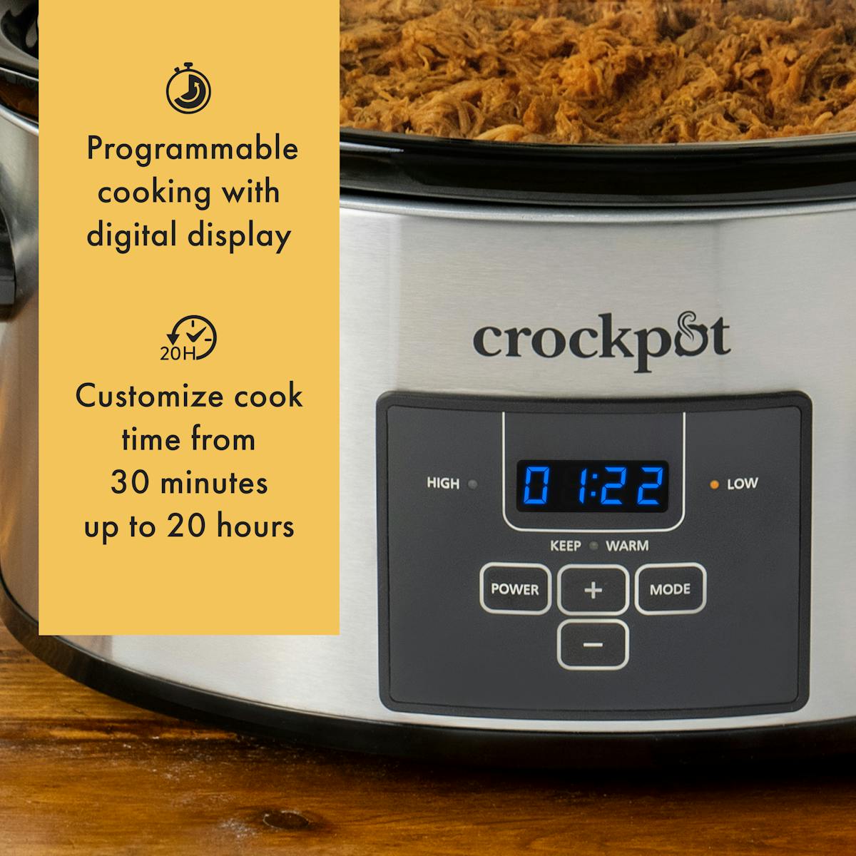 Crock-Pot® Programmable Choose-a-Crock Slow Cooker, Stainless Steel
